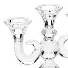 3-Flame Crystal Candelabra Luxury Design Made in Italy - Genoveffa Viadurini
