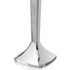 Luxury 3-Row Candelabra in Silver Metal with Glitter - Sbrillo Viadurini