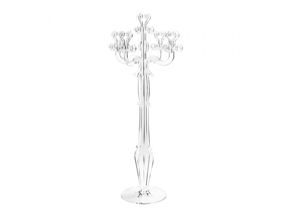 Transparent Plexiglass Candelabra with 3 Flames Made in Italy - Paolino