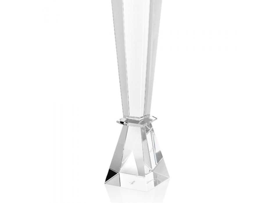 Italian Luxury Design Precious Crystal Candlestick 2 Heights - Mercedes Viadurini