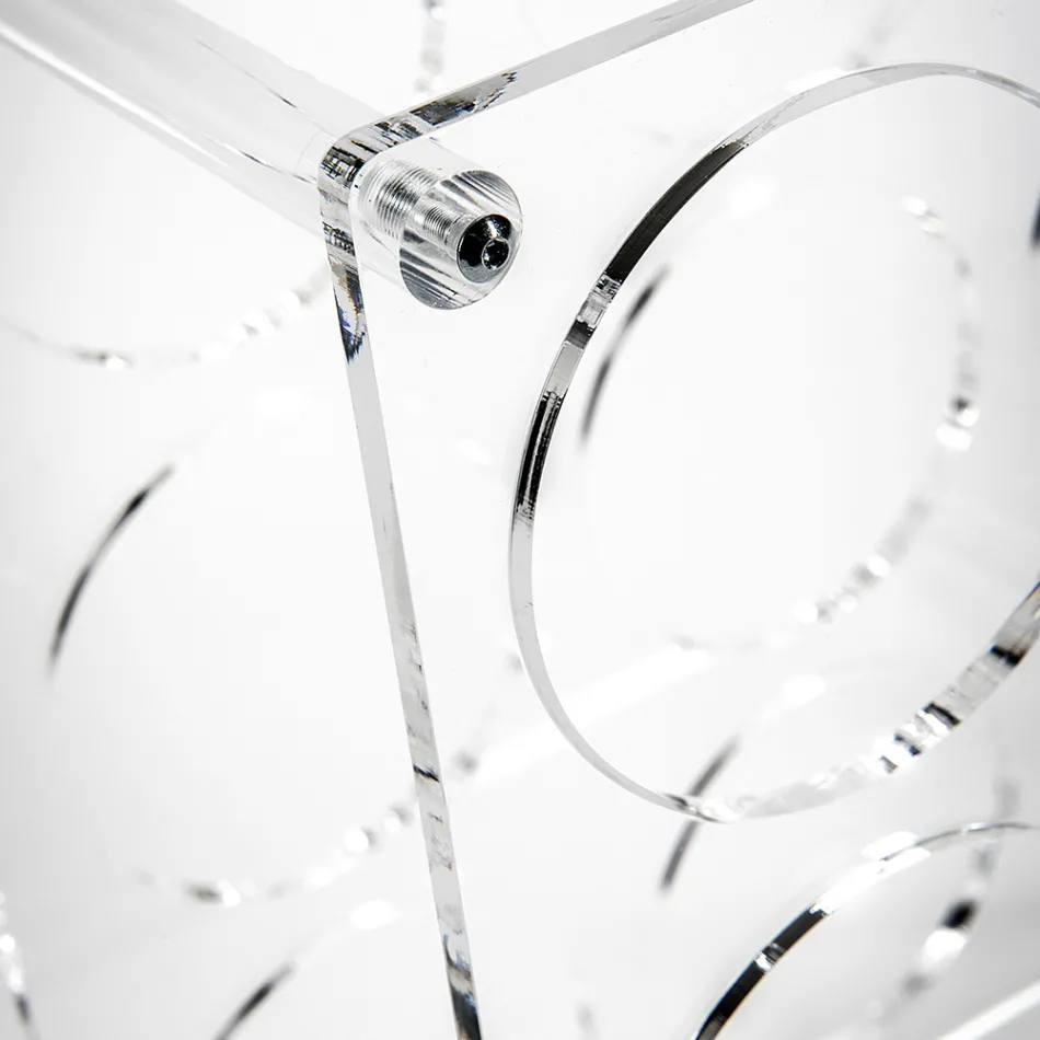 Transparent Plexiglass Bottle Holder Made in Italy - Whines Viadurini