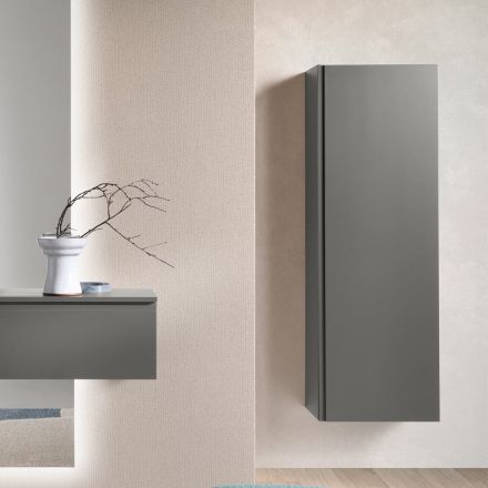 Lacquered Melamine Coat Rack with MDF Door and Internal Shelf - Lunis Viadurini
