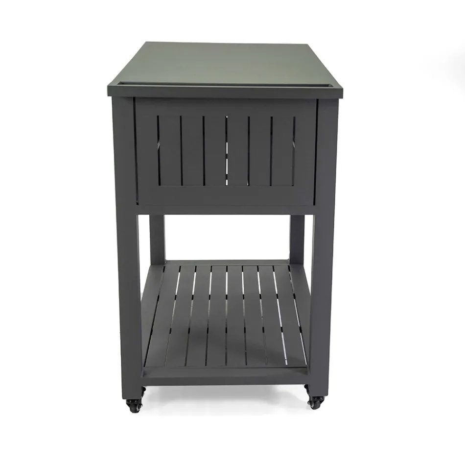 Outdoor Trolley in Painted Aluminum with Different Finishes - Hotel Viadurini