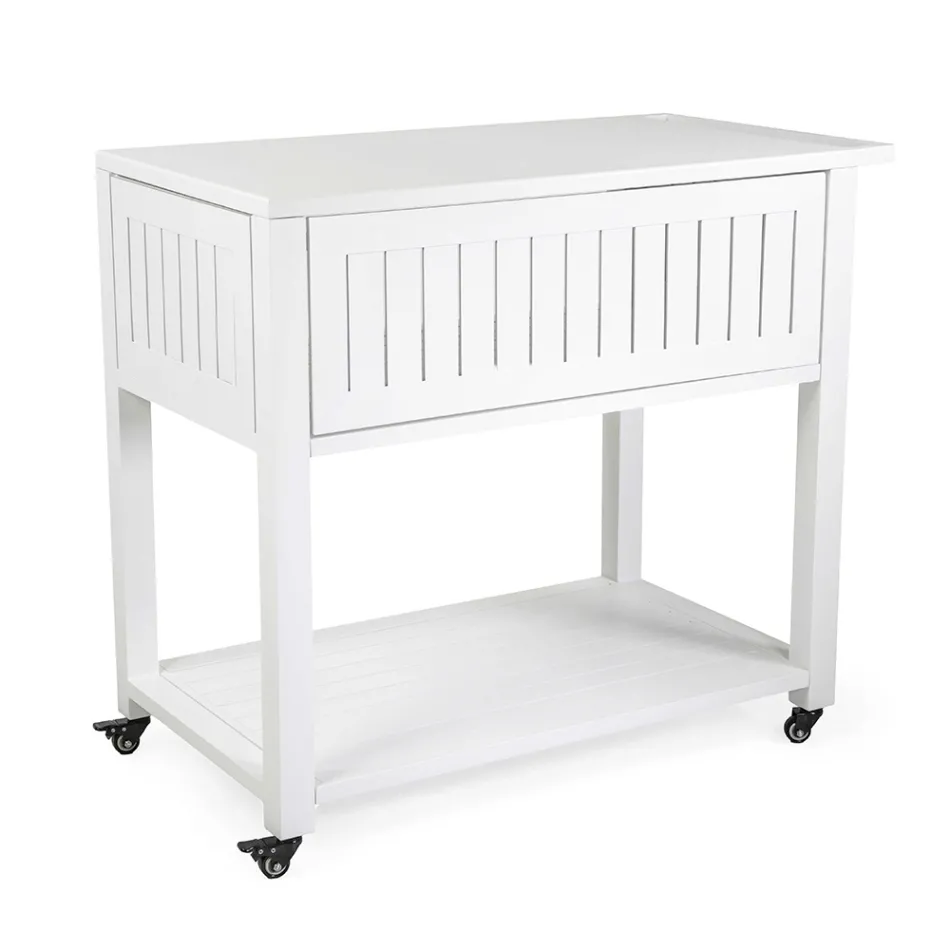 Outdoor Trolley in Painted Aluminum with Different Finishes - Hotel Viadurini