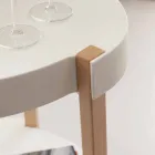 Trolley in natural beech and white polypropylene with Pineto wheels Viadurini