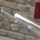 Folding Trolley in Transparent Acrylic Crystal 2 Trays - Aristocles Viadurini