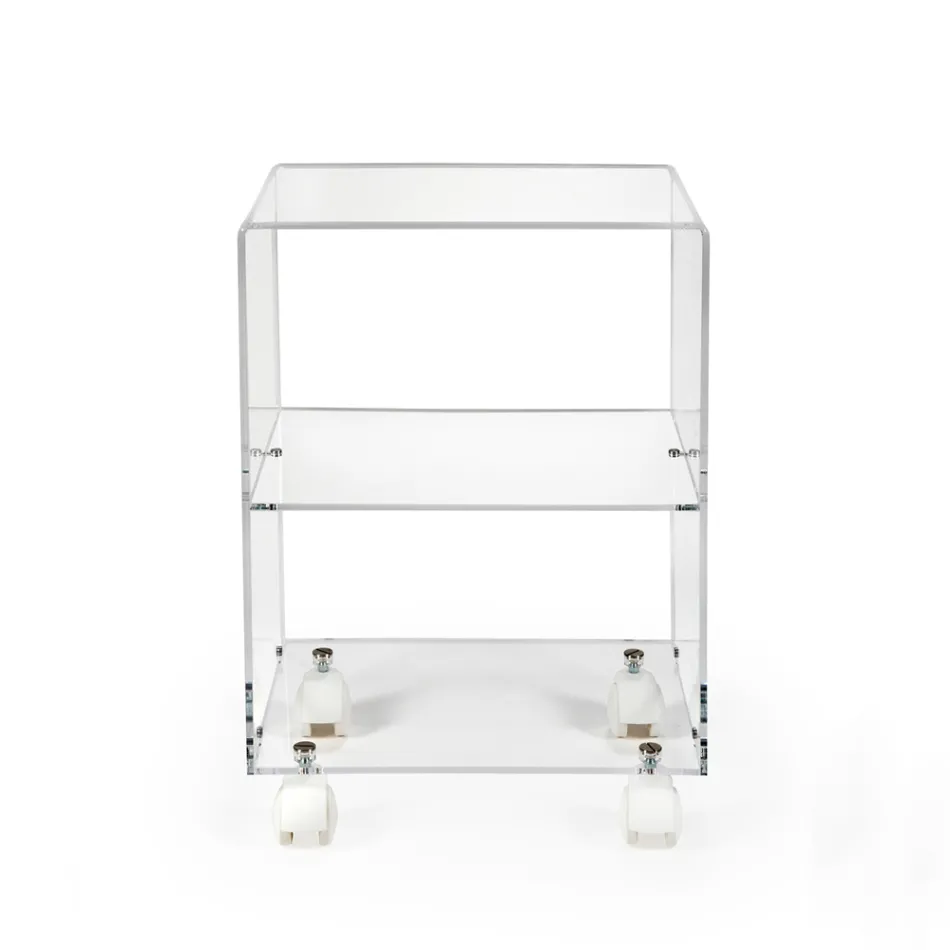 Object Cart with Plexiglass Wheels Made in Italy - Rudolf Viadurini