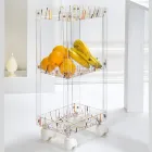 Transparent Plexiglass Food Trolley Made in Italy - Galatius Viadurini