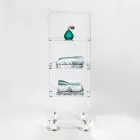 Plexiglass Kitchen Storage Trolley Made in Italy - Ercolano Viadurini