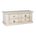 Chest in Patinated White Veneered Wood Made in Italy - Parvati