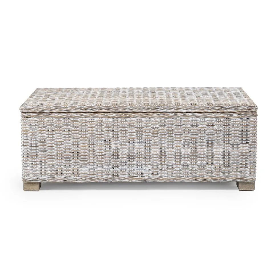 Outdoor chest in natural fiber of Kubù - Nogitsune Viadurini