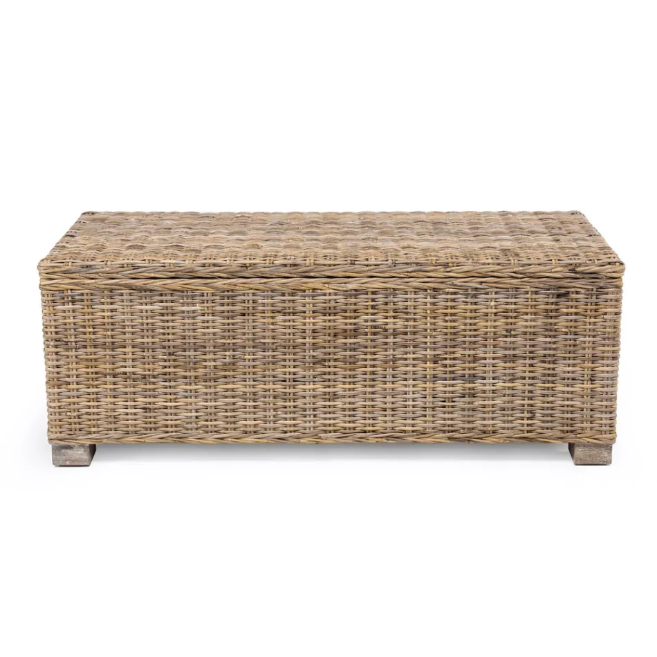 Outdoor chest in natural fiber of Kubù - Nogitsune Viadurini