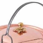 Hand Tinned Copper Casserole, Lid and Arched Handle 26 cm - Mariagiu Viadurini