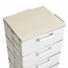 Drawer unit with 6 drawers and Irma natural wood top Viadurini