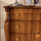 Chest of 7 Drawers in Inlaid Walnut Wood Made in Italy - Commodus Viadurini