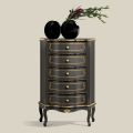 Bedroom Chest of Drawers with 5 Classic Wooden Drawers Made in Italy - Leonor