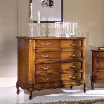 Classic Bedroom Chest of 4 Drawers Made in Italy - Richard