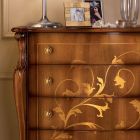 Inlaid Wood Bedroom Chest of Drawers Made in Italy - Ottaviano Viadurini