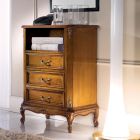 Classic Wooden Chest of 3 Drawers and Compartment Made in Italy - Richard Viadurini