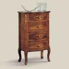 Classic Chest of Drawers in Walnut Wood 4 or 6 Drawers Made in Italy - Katerine Viadurini