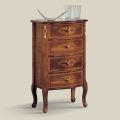 Classic Chest of Drawers in Walnut Wood 4 or 6 Drawers Made in Italy - Katerine