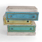 Chest of Drawers with Colored Drawers and Ceramic Knobs Made in Italy - Hendriks Viadurini