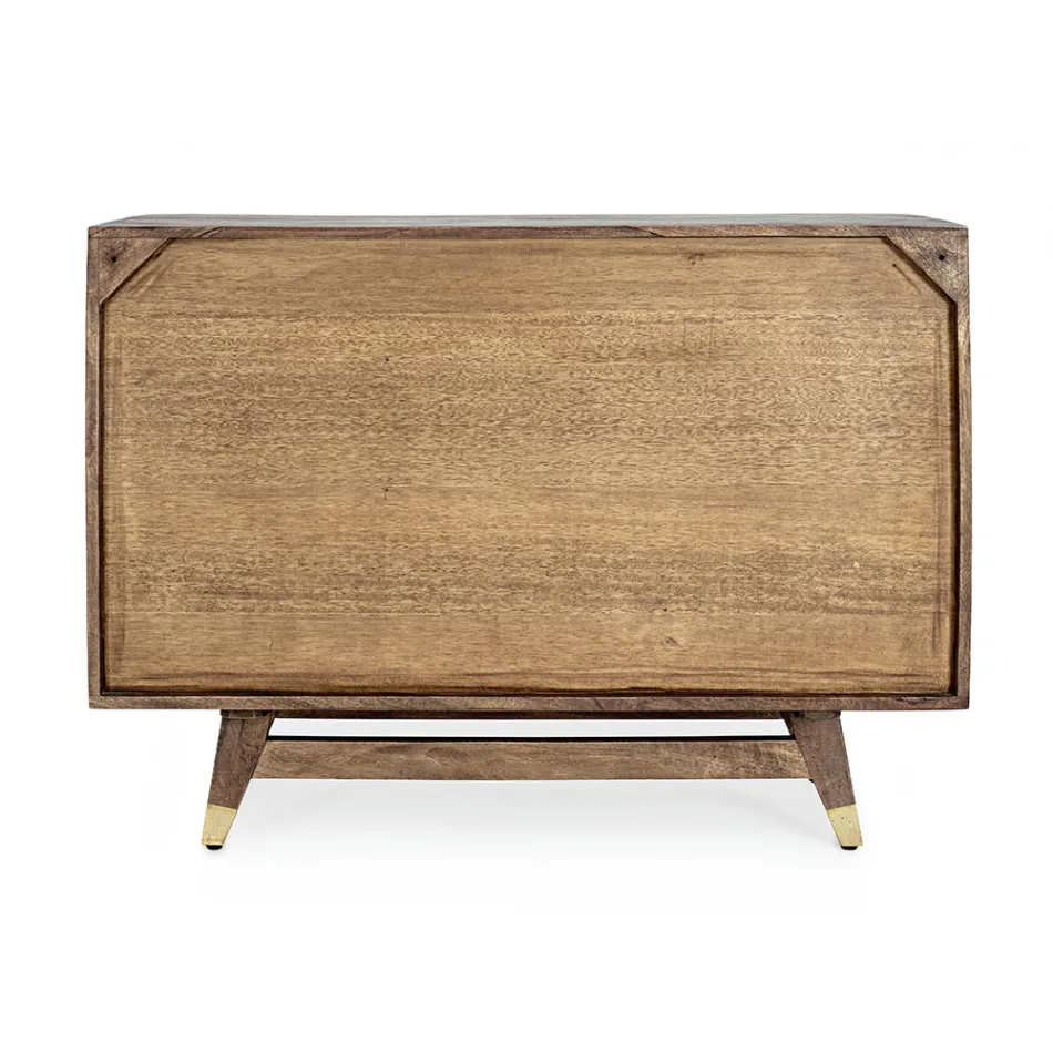 Ethnic Chest of Drawers in Recycled Mango Wood and Acacia Homemotion - Auriel Viadurini