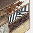 Ethnic Chest of Drawers in Recycled Mango Wood and Acacia Homemotion - Auriel Viadurini