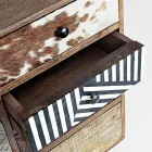 Ethnic Chest of Drawers in Recycled Mango Wood and Acacia Homemotion - Auriel Viadurini
