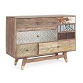 Ethnic Chest of Drawers in Recycled Mango Wood and Acacia Homemotion - Auriel