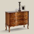 Classic Style Chest of Drawers in Wood with 3 Drawers Made in Italy - Elegant