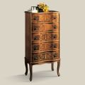 Classic Style Chest of Drawers in Luxury Walnut Wood Made in Italy - Elegant