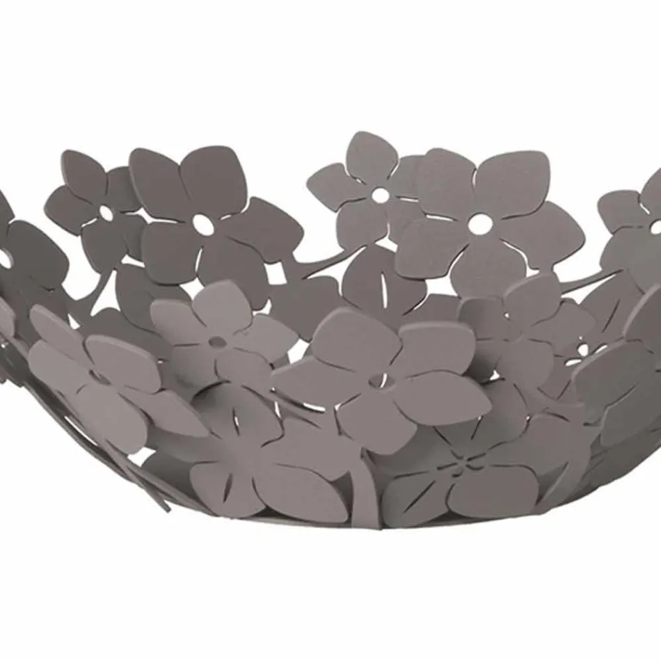 Centerpiece with Flowers in Mud Iron, White or Blue - Marken Viadurini
