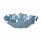 Centerpiece with Flowers in Mud Iron, White or Blue - Marken Viadurini