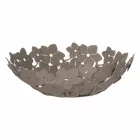 Centerpiece with Flowers in Mud Iron, White or Blue - Marken Viadurini