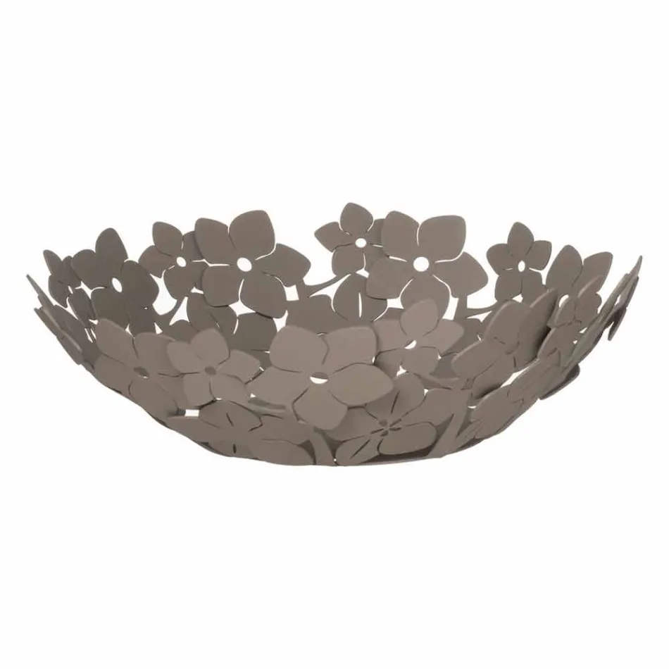 Centerpiece with Flowers in Mud Iron, White or Blue - Marken Viadurini