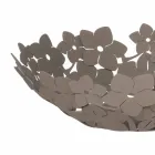 Centerpiece with Flowers in Mud Iron, White or Blue - Marken Viadurini