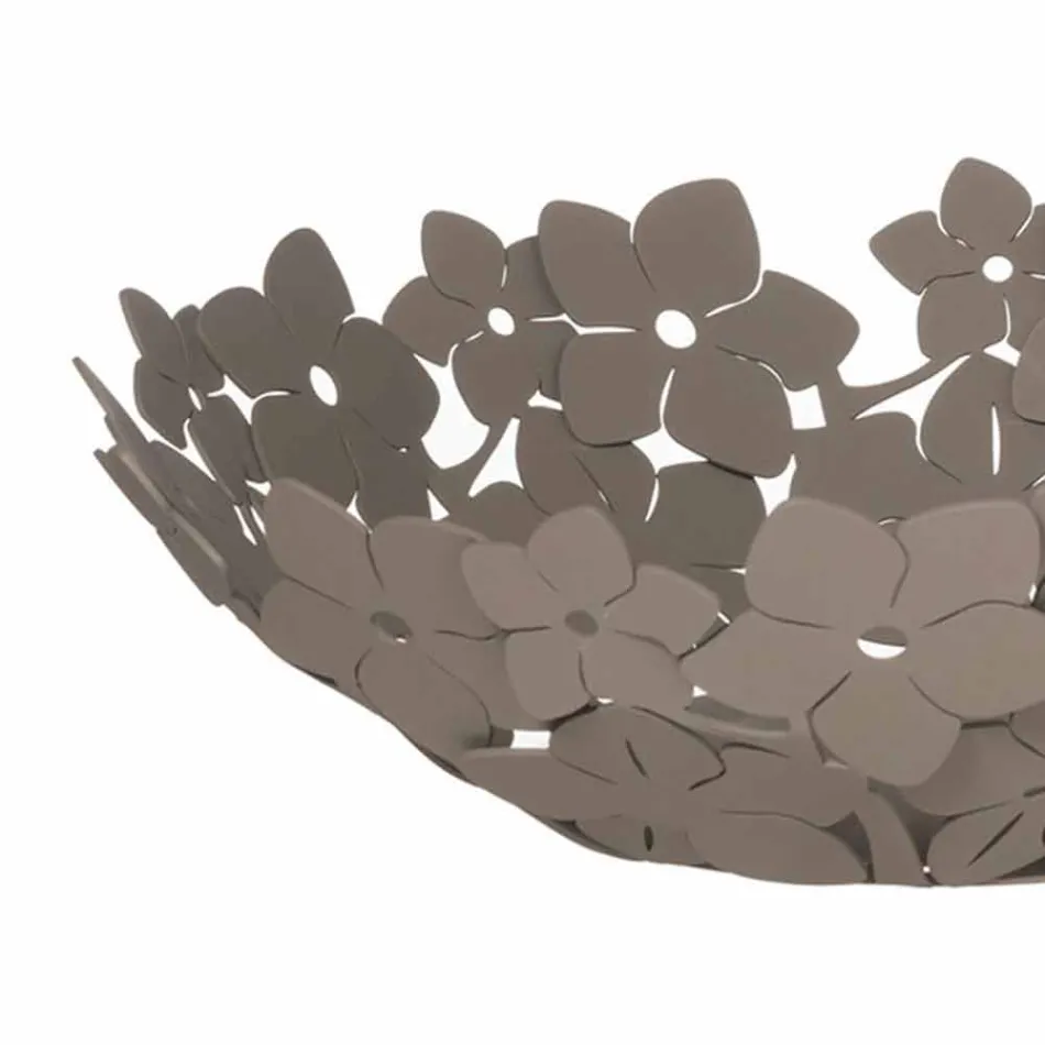 Centerpiece with Flowers in Mud Iron, White or Blue - Marken Viadurini