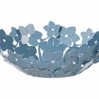 Centerpiece with Flowers in Mud Iron, White or Blue - Marken Viadurini