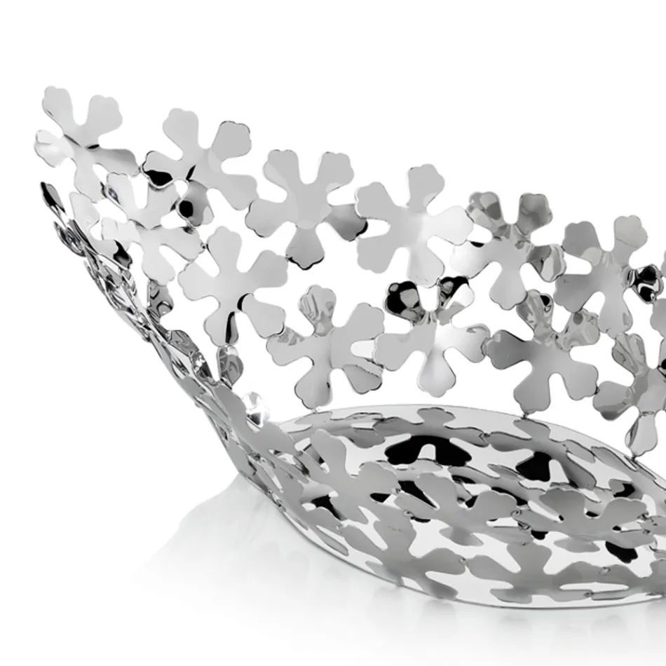Silver Metal Design Centerpiece with Luxury Flower Decorations - Megghy Viadurini