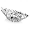 Silver Metal Design Centerpiece with Design Flower Decorations - Megghy