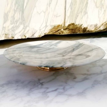 Centerpiece in Brezza della Versilia Marble and Metal Made in Italy - Amabile