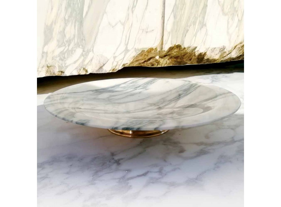 Centerpiece in Brezza della Versilia Marble and Metal Made in Italy - Amabile
