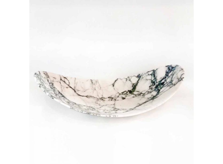 Centerpiece in Paonazzo Marble of Made in Italy Design - Libeccio