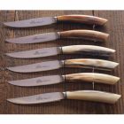 Block in Olive Wood with 6 Steak Knives Made in Italy - Block Viadurini
