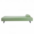 Outdoor Design Chaise Longue in Metal and Fabric Made in Italy - Selia