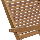 Design Reclining Outdoor Chaise Longue in Natural Wood - Roxen Viadurini