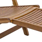 Design Reclining Outdoor Chaise Longue in Natural Wood - Roxen Viadurini