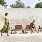 Garden Chaise Longue Aluminum and Technical Fabric - Bahia by Varaschin Viadurini