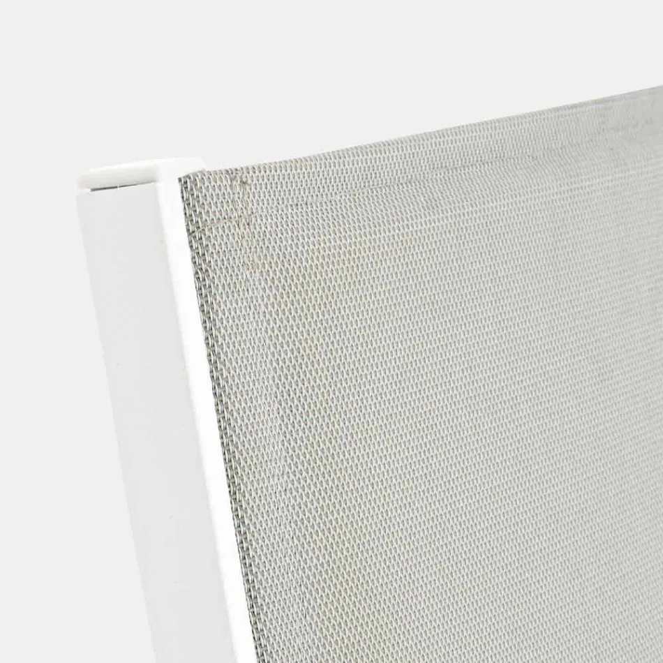 Garden Chaise Longue with Wheels and Reclining Backrest, 4 Pieces - Babilonia Viadurini